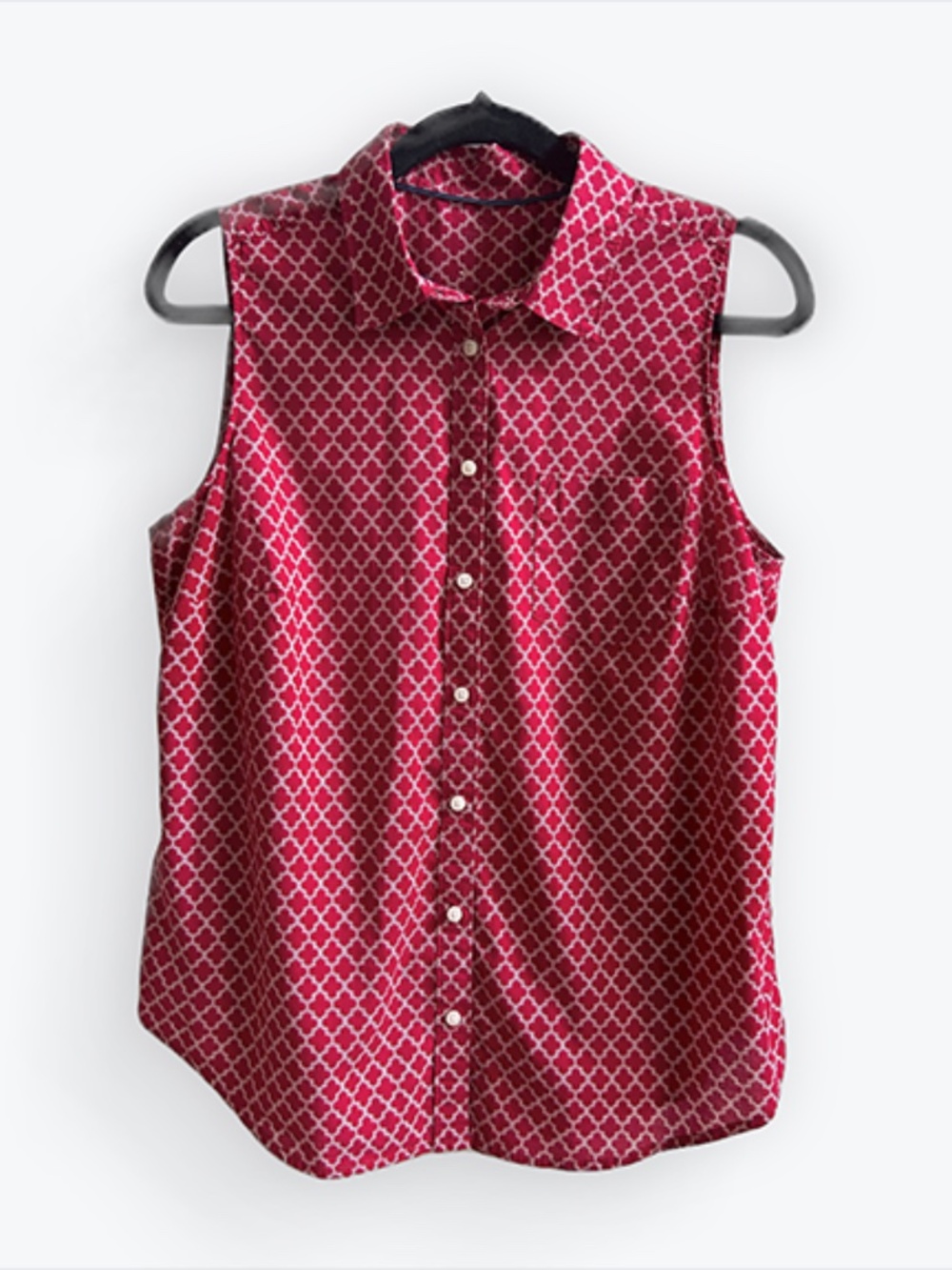 ST. JOHN'S BAY Sleeveless Button Down Blouse | Size Large